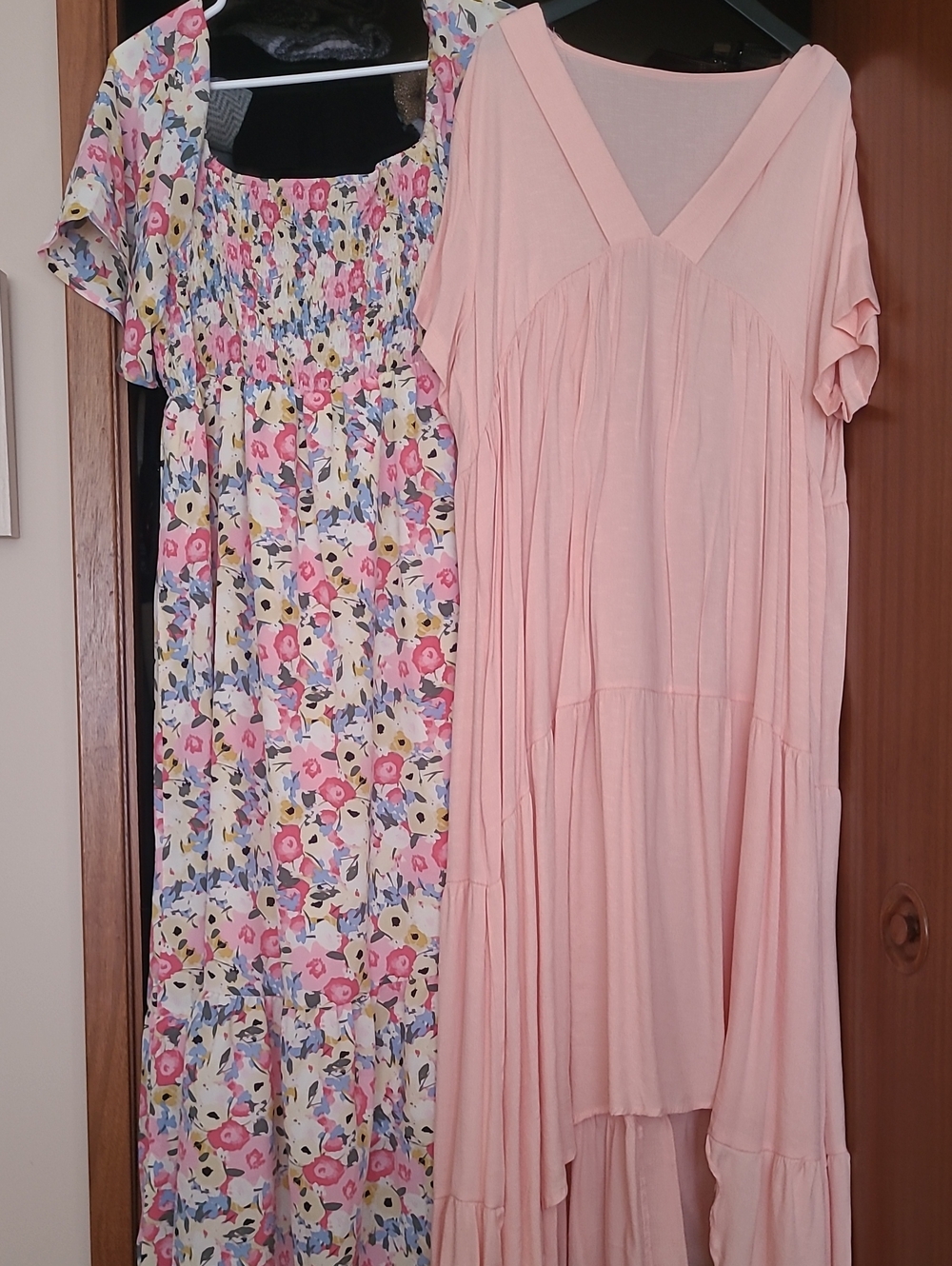 SHEIN Pink High Low Dress with Floral Maxi Dress